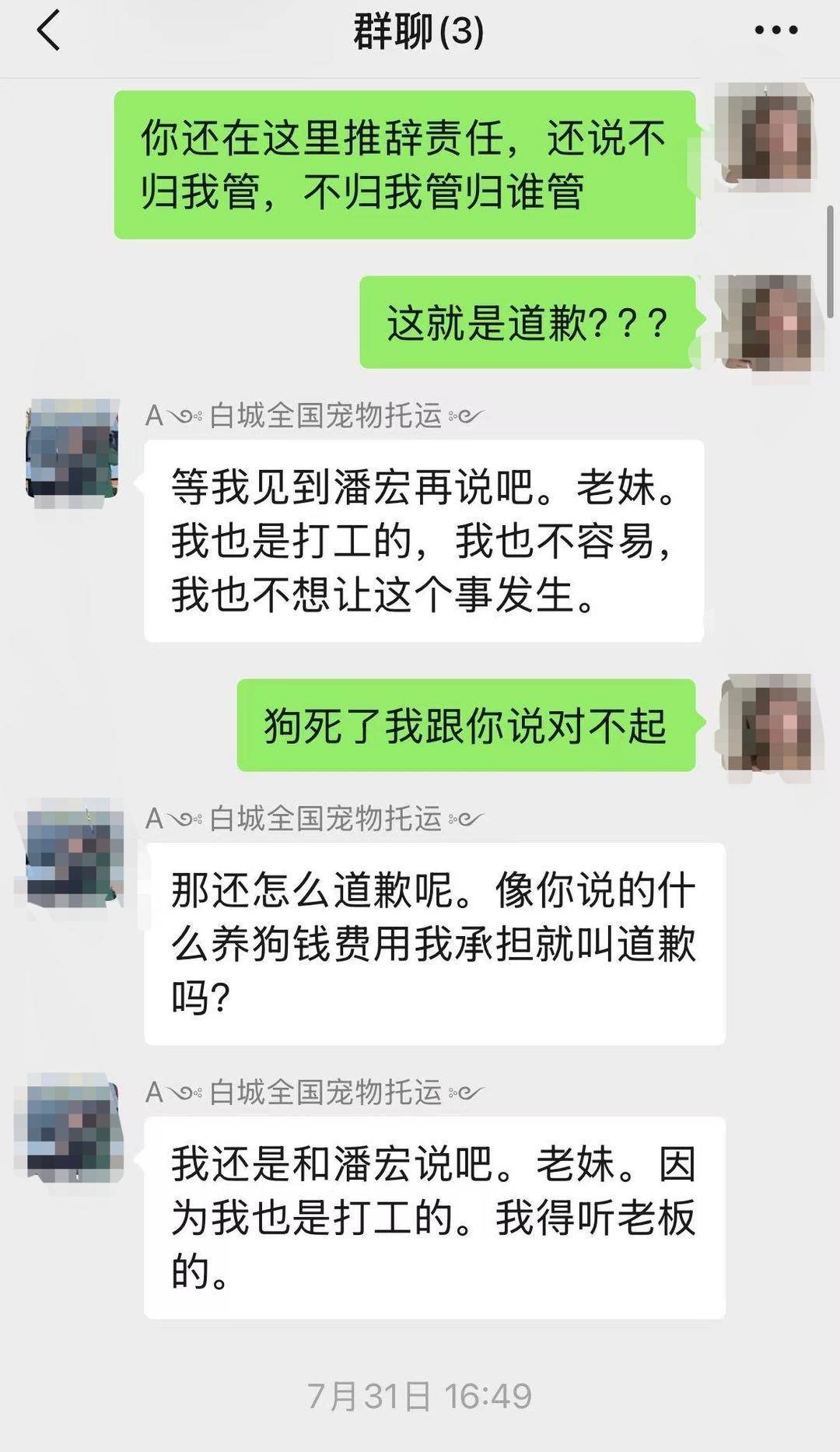 潘宏再陷风波：宠物狗在其指定的托运公司死亡 狗主人发帖遭网暴