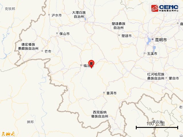 今日凌晨，普洱市景谷县连发2次地震