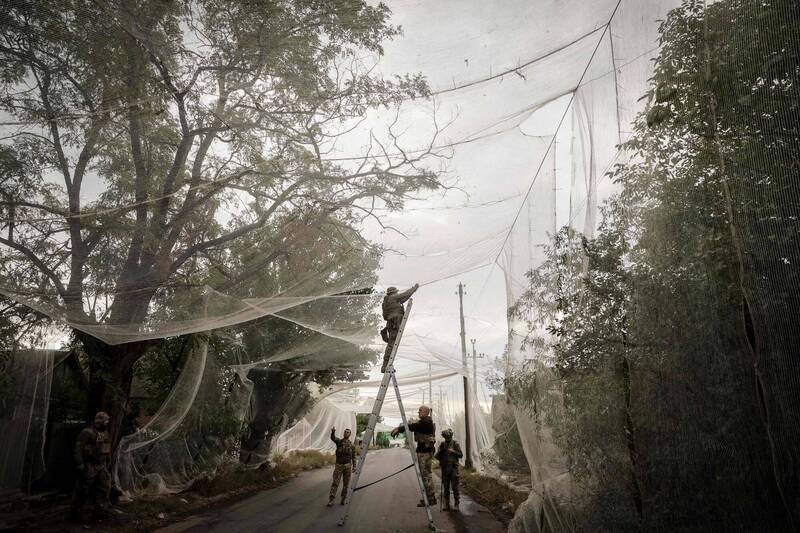 台军采购绳网、毛竹，学乌克兰造无人机防护网